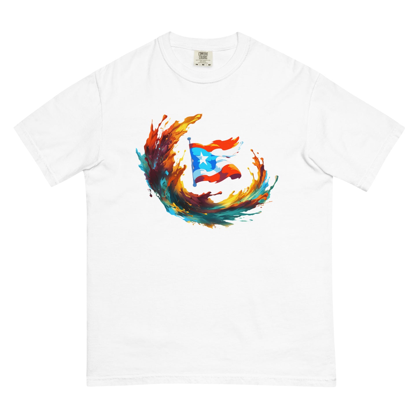 Bandera de PR Water Paint | Unisex garment-dyed heavyweight t-shirt