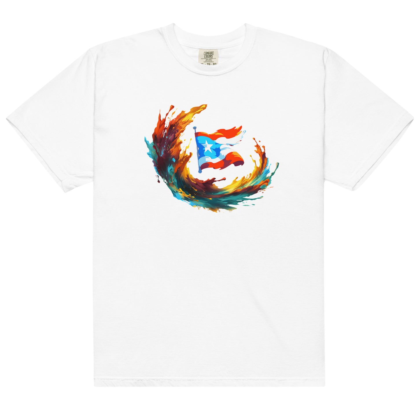 Bandera de PR Water Paint | Unisex garment-dyed heavyweight t-shirt