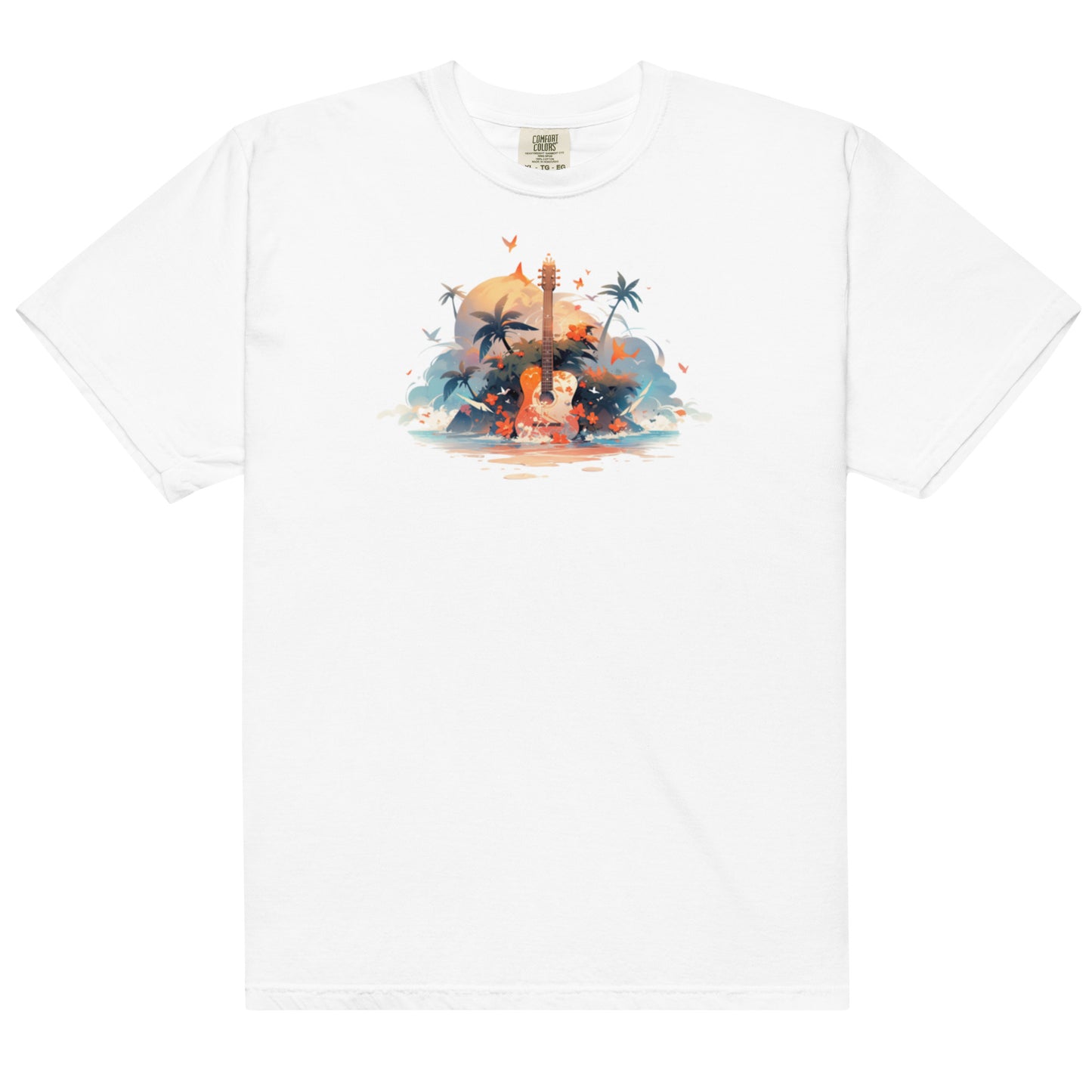 Tropical Guitar | Unisex garment-dyed heavyweight t-shirt