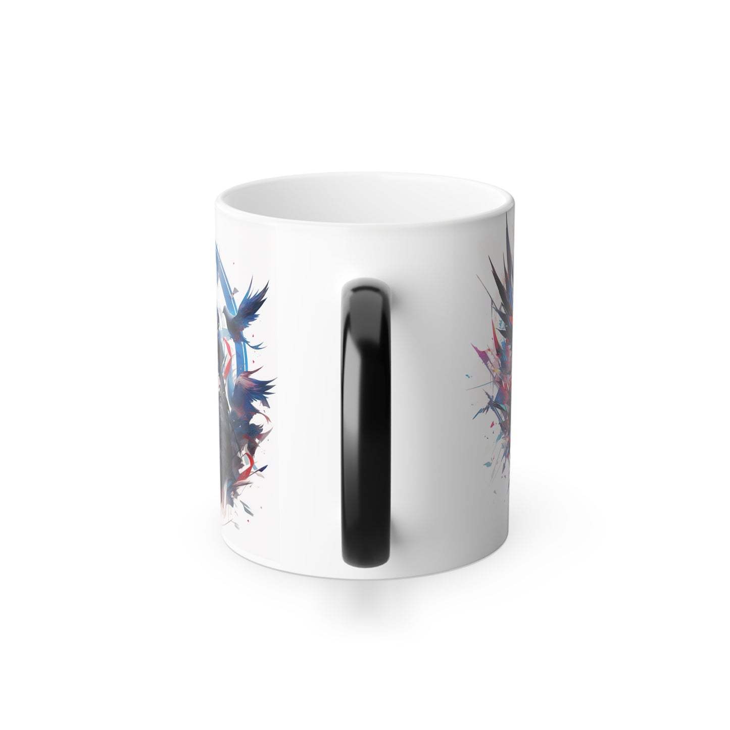 Diseño de concepto de plumas de Phoenix | Taza que cambia de color, 11 oz