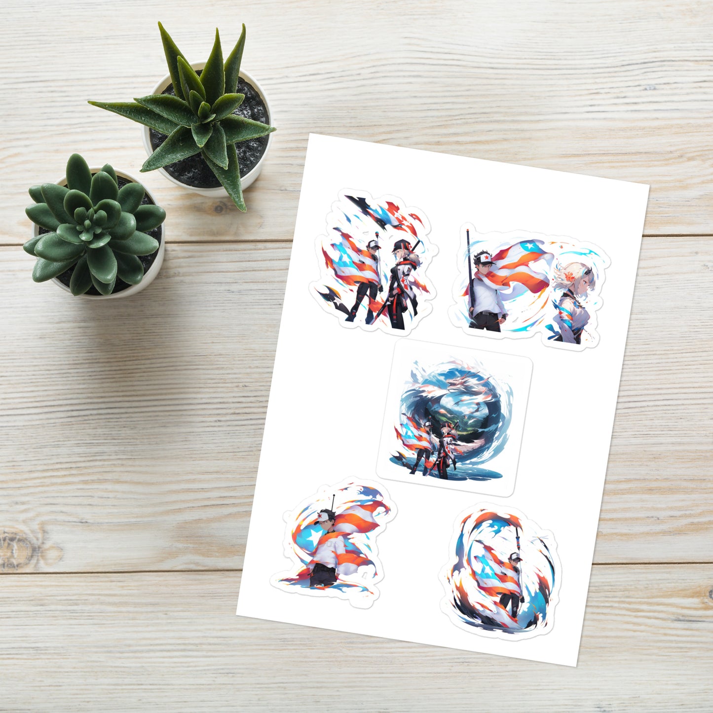 Boricua Anime | Sticker sheet