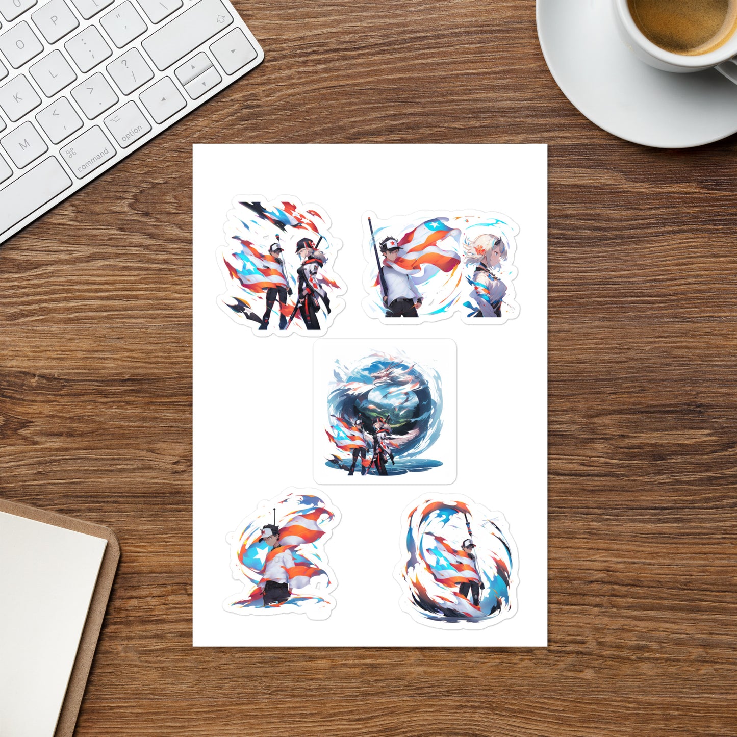Boricua Anime | Sticker sheet