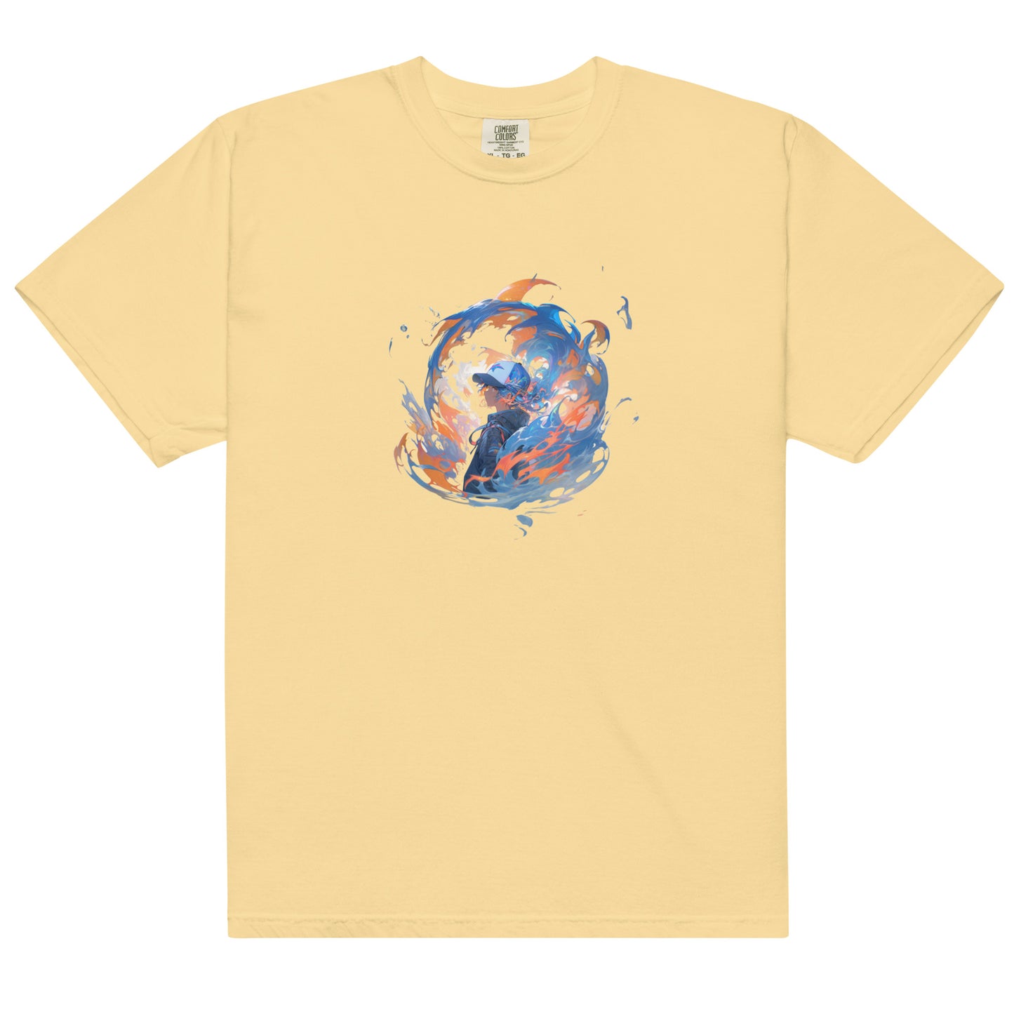 Water Style Flames | Unisex garment-dyed heavyweight t-shirt