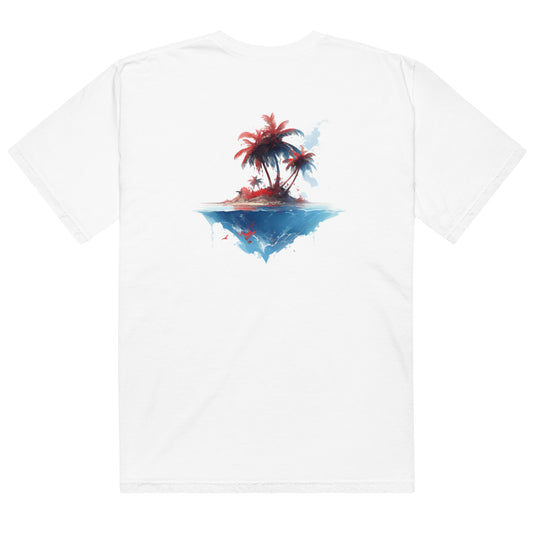 PR Palm Beach Algori Print Logo | Unisex garment-dyed heavyweight t-shirt